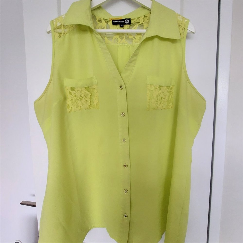 CLAIRE FRANCE Sleeveless Blouse - Size 16